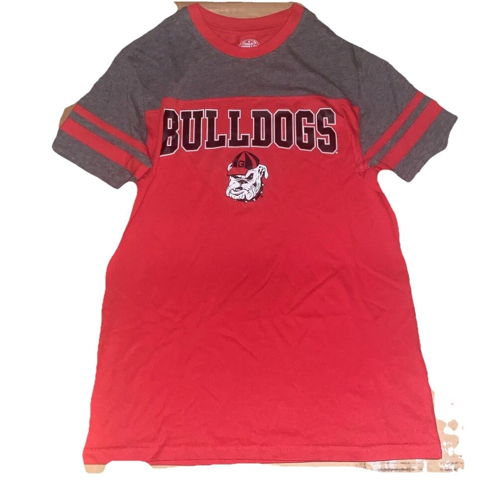 Georgia Bulldogs T- Shirt‎ Mens Size Medium Rivalry Threads 91 Red Gray Graphic
